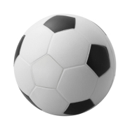 Balle antistress - forme ballon de football - mousse PU - 18g - couleur blanche_1