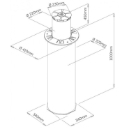 Borne escamotable rétractable automatique avec éclairage à Led - Vds mole - 1000000000402_1