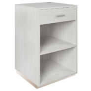 Comptoir Vertigo T03 MDF naturel et noyer clair avec tiroir 60x60x93cm_1