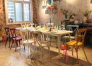 Lot de 4 Chaises - Empilables, Aluminium Vintage - CROSS_1