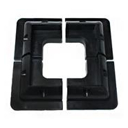 Kit 4 coins de fixation en ABS pour panneau solaire - Noir ou blanc - Résistant aux intempéries_1