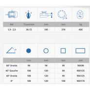 NTM 350 - Tronçonneuse fraise-scie à descente verticale manuelle - MACC France - Rotation tête 45° et 60° - Moteur 2 vitesses_1