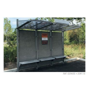 Station bus conviviale® avec bardages en acier, vitrage PMMA anti-UV et options modulaires - Jesignale_1
