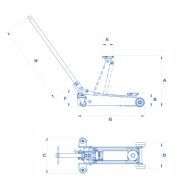 112/XR - Crics rouleurs hydrauliques OMCN - Capacité 2 tonnes - Poids 35 kg_1