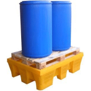 Bac de rétention 120 litres jaune 100% PEHD - Sans caillebotis_1