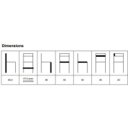 Lot de 2 Chaises Pliantes Accrochables en Acier Sind - Référence 8515 SR S - Classée M0 et laqué noir_1