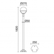 Pôle classique clic-clac Globo - DOPO - IP43 E27 42W blanc - éclairage extérieur_1