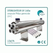 Stérilisateur UV 160W - Ampoule Philips Germicide UV-C - Acier inoxydable - Débit 12 m³/h_1