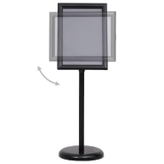 Vidaxl support d'affiche a3 sur pied noir alliage d'aluminium 51206_1