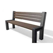 Banc public en plastique recyclé - Design sobre et contemporain - Longueurs 165 et 195 cm - HYDE PARK - ADS EQUIPEMENTS EURL_1