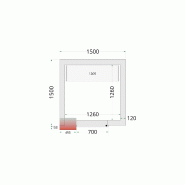 Chambre froide négative CRNF1515 Blanc 1500 x 1500 x 2200 mm TEFCOLD_1