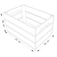 Chariot de rangement à vinyles - caisse en bois 100% made in France - Simply à Box - L54xH34xP36 cm - 4 roulettes PM_1