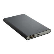 Power bank en aluminium - 4000 mAh - Câble micro USB inclus - Couleur noire_1