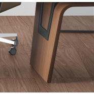 Bureau de direction Larus en bois et verre - DellaRovere - 210, Noyer_1