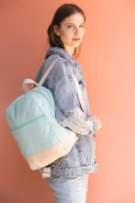 Sac à dos essentiel en coton - Kimood - Réf: KI0185 - Fond contrasté - 210 g/m²_1