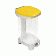 Support sac 120L avec couvercle Gilac - Jaune_1