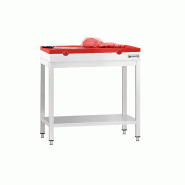 Table inox de découpe avec plan rouge - Profondeur 700 mm | Ggm - 700_1