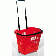 Panier magasin 34 litres à roulettes - Gris_1