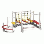 Parcours de santé sportif poutre et pont - 10 places - MES41I - CREA Équipements_1