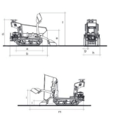 Mini transporteur Carry 105C - Charge utile 500 kg - Moteur Honda GX 200 - Réf : 0801/C2110101_1