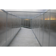 Passage couvert à toit plat avec pente arrière 5% - Série AP - Sur mesure - Dimensions personnalisables_1