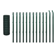 Vidaxl clôture euro acier 25x1,5 m vert 140571_1