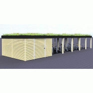 Abri vélo fermé genève / structure en bois / bardage en bois_1