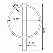 Arceau Norea - Mobilier inox pour ville harmonieuse - Hauteur 1200mm - Fixation par scellement ou platine_1