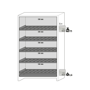 Armoire de sécurité pour batteries lithium-ion - ION-CORE-90 modèle IO90.195.120.CS.WDC - Réf 41426-047-41388_1