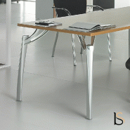 Bureau pour manager Rock 3 - Mobel Linea - Chromé, Chêne moyen_1