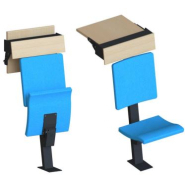 Fauteuil  d'amphithéâtre à piétement central en acier avec assise rabattable - REEVES._2