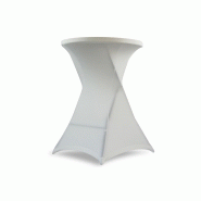 Mange-debout pliant - Housse écrue - 80 cm diamètre - 110 cm hauteur - Usage intérieur/extérieur_1