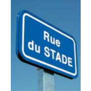 Panneau signalétique de rue - Profil acier galvanisé 25 mm - Textes découpés et vernis de protection_1