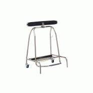 Poubelle support sac mobile a pedale clapet hermetique inox 50l_1