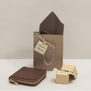 Sac luxe métallisé cuivre poignées cordelières 11x6x14cm - par 12_1