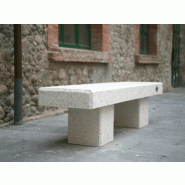 Banquette urbaine TOLEDO en béton blanc granite 200 cm_1