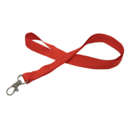 Cordon textile uni pour badge - Largeur 15 mm - Avec ou sans système sécuritaire anti-étouffement - Crochet métal - Coloris divers_1
