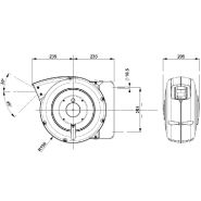 Enrouleur électrique à rappel automatique à ressort - P801 - 22 mètres - câble H05VV-F 1x16 mm² - IP42_1