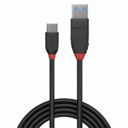 LINDY 0.5m USB 3.1 Type A to C Cable 3A Black Line_1