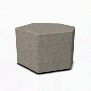 Poufs d'accueil finition tissu - MDD - Beige Medley, Bas_1
