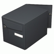 Boîte aux lettres normalisée 2 portes extérieur RENZ Animation - acier anthracite mat - anti-vandale grade 2 - homologuée La Poste_1