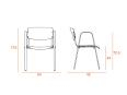 Lot de 2 sièges visiteurs STAY assises tapissées - Deskissimo_1