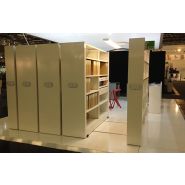 Rayonnage archive - Alphadex - Rayonnage mobile électrique avec bases mobiles au-delà de 15 m_1