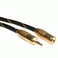 ROLINE GOLD Câble prolongateur 3,5mm audio M / F, 2,5 m_1