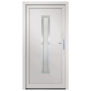 Vidaxl porte d'entrée blanc 98x190 cm pvc 3187892_1