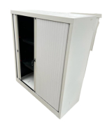 Armoire à rideau métallique d'occasion - 43x100x130 cm - Verrouillage sécurisé - Métal durable_1