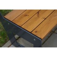 Banc en bois mélèze avec structure en acier renforcé