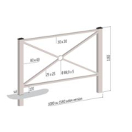 Barrière PAGODE - Design universel, discret et efficace, en acier peint sur zinc - Longueurs 1080 ou 1580 mm_1