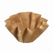 Boîte Iris M 370ml Ø12x7cm kraft laminé BOPP - par 160_1