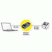 ROLINE Convertisseur RS232 vers RS422/485 pour rail DIN auto-alimenté_1